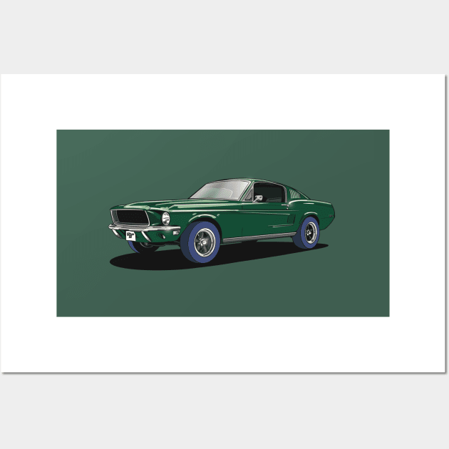 1968 Ford Mustang GT 390 Wall Art by Webazoot